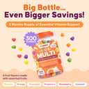 Halal Kids Multivitamin Gummies for Ages 2+ | 10-in-1, Gelatin-Free, 300 Count (5-Month Supply)
